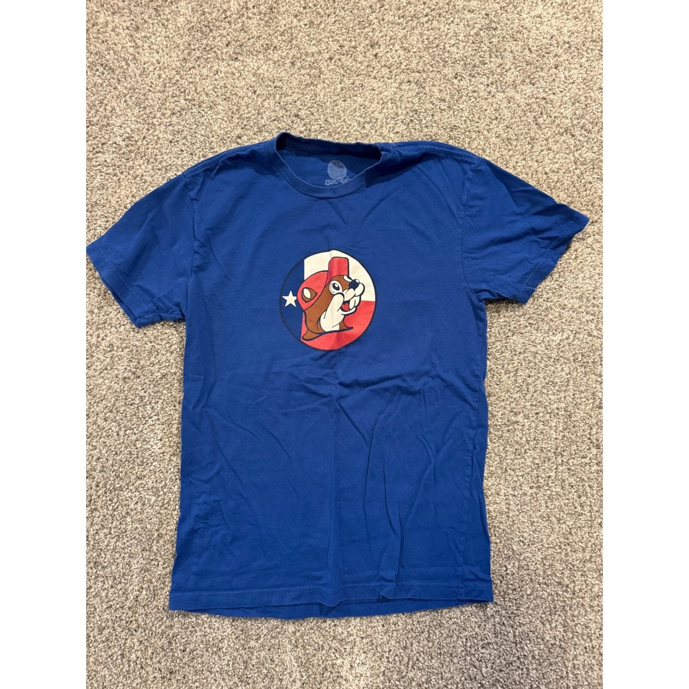 Buc-ee's Texas Souvenir T-Shirt‎ Men's Small Blue Don't Mess With Texas Graphic